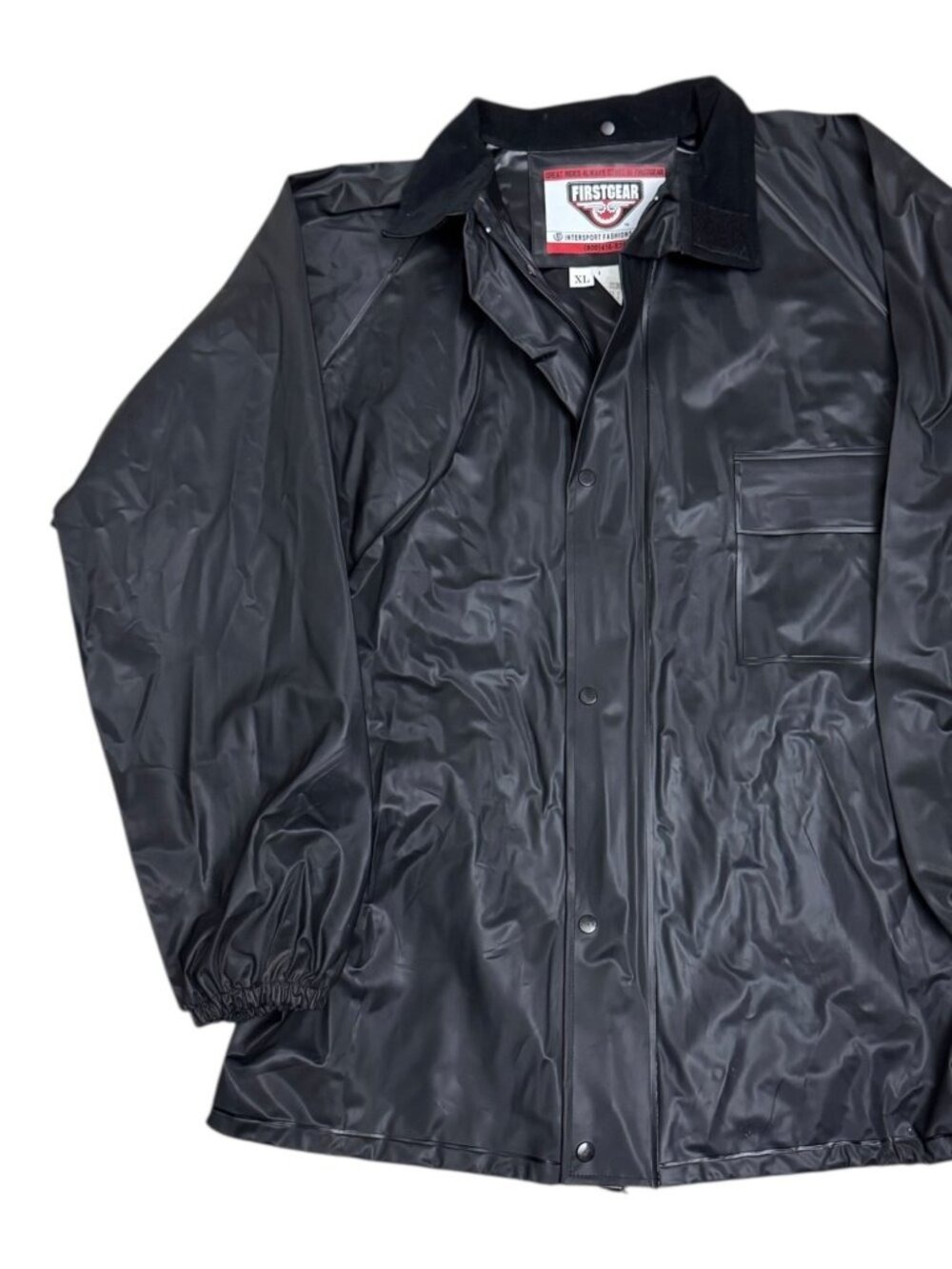 FIRST GEAR Motorcycle Biker Rain Waterproof Black Bomber Jacket Mens XL